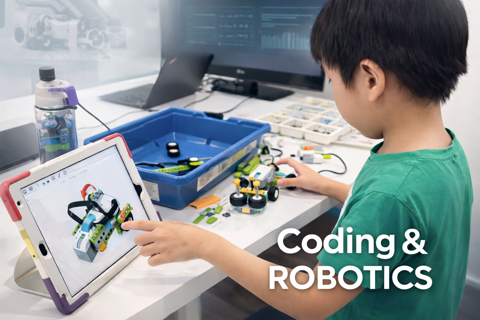 Coding with ScratchJr, Tynker & Scratch plus robotics camps for kids ages 4–12 in Singapore