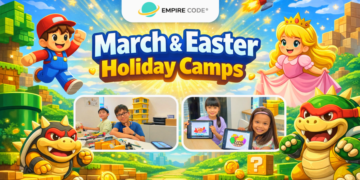 Empire Code Coding and Robotics Camps 2026 in Singapore this March for kids to learn STEM, programming, creativity, and problem-solving