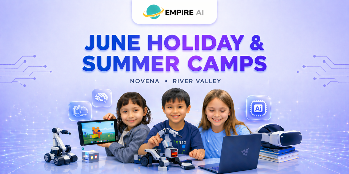 Empire Code Coding and Robotics Camps 2025 in Singapore this September to October for kids to learn STEM, programming, creativity, and problem-solving