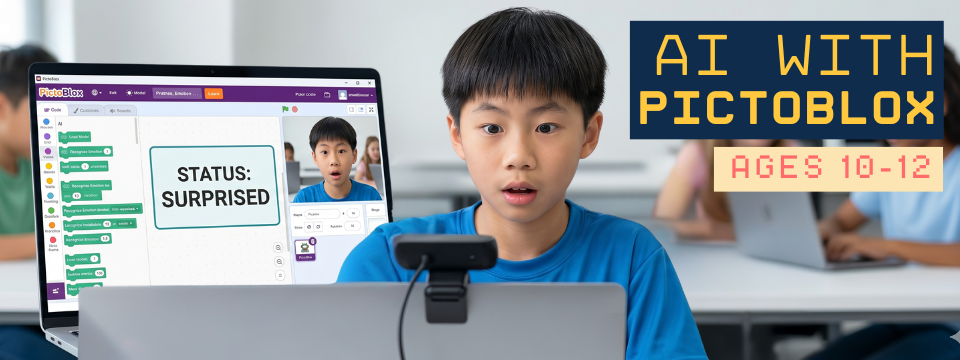 AI with PictoBlox machine learning camp - ages 10 to 12 - Empire AI Singapore