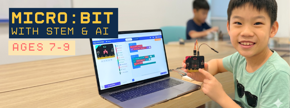 Micro:bit with STEM and AI camp - ages 7 to 9 - Empire AI Singapore