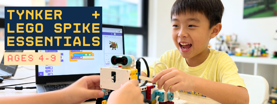 Tynker and LEGO SPIKE Essentials robotics camp - ages 7 to 9 - Empire AI Singapore