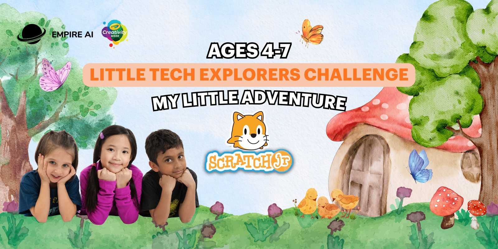 Little Tech Explorers Challenge, a ScratchJr coding competition for children aged 4 to 7 in Singapore, run by Empire AI