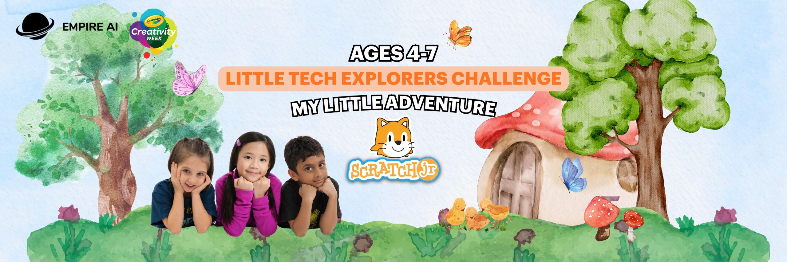 Little Tech Explorers Challenge, a ScratchJr coding competition for children aged 4 to 7 in Singapore, run by Empire AI