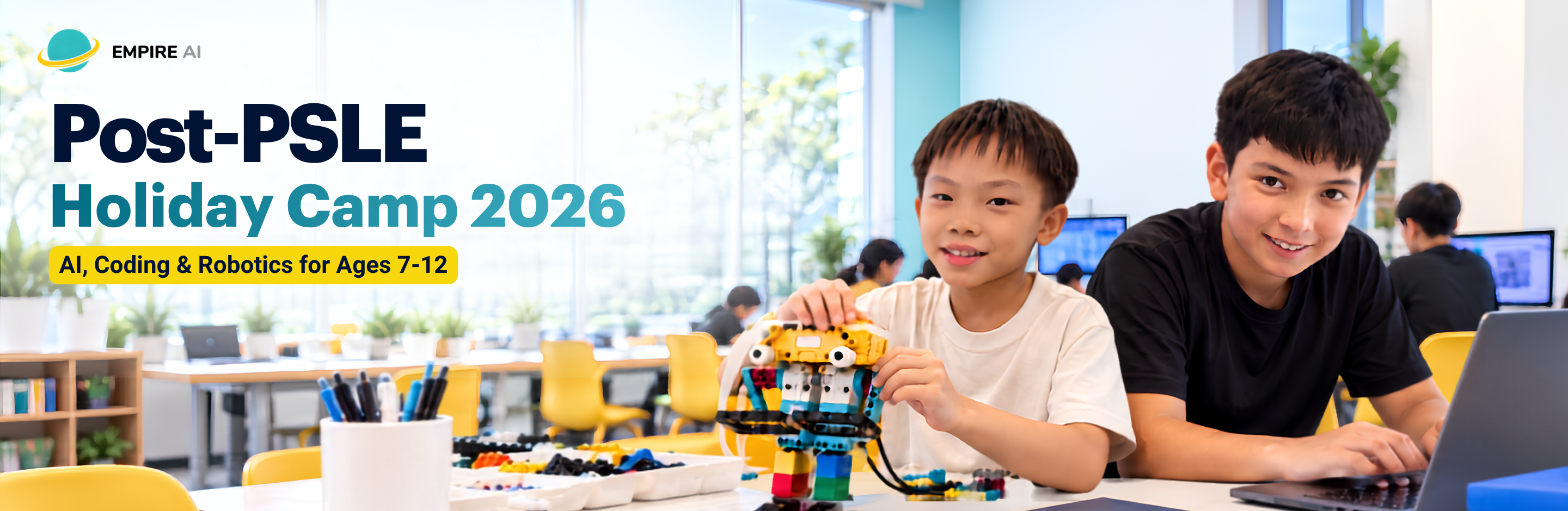 Empire AI Post-PSLE holiday camp, 12 to 14 October 2026, for kids in Singapore